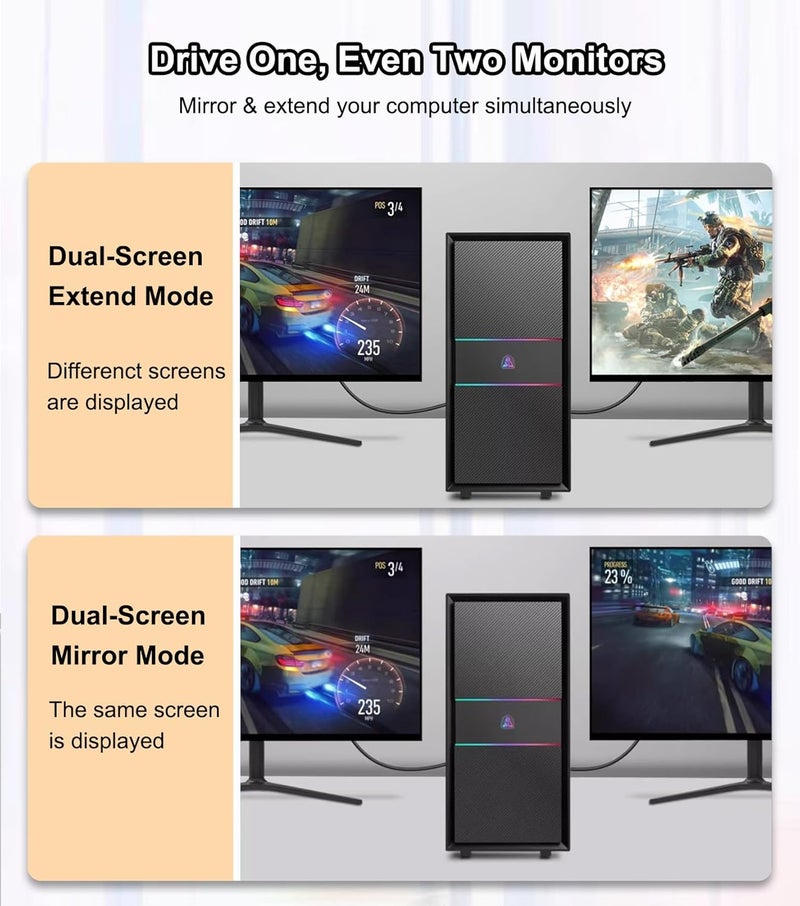 AKWOR حزمة 2 كابل DVI إلى VGA، كابل DVI-D 24+1 إلى VGA بطول 6 أقدام ذكر إلى ذكر مع طلاء ذهبي للكمبيوتر، وحدة المعالجة المركزية، اللابتوب، بطاقة الرسوميات إلى HDTV - Image 5